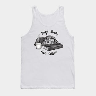 Dogs books and coffee Tank Top